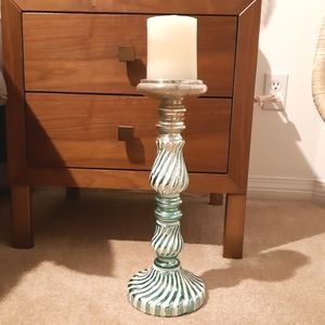 Blue/White/Silver Candle Stand